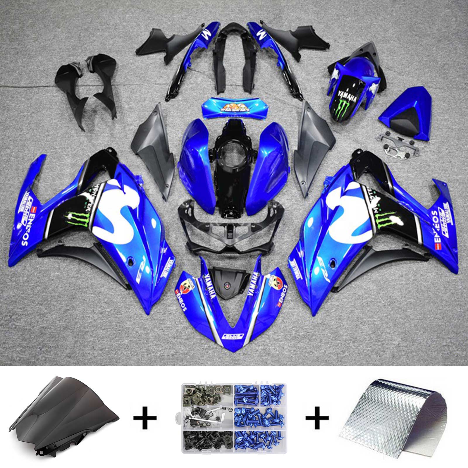 Kit de carenado Amotopart para Yamaha YZF-R3 2014-2018 R25 2015-2017 Genérico