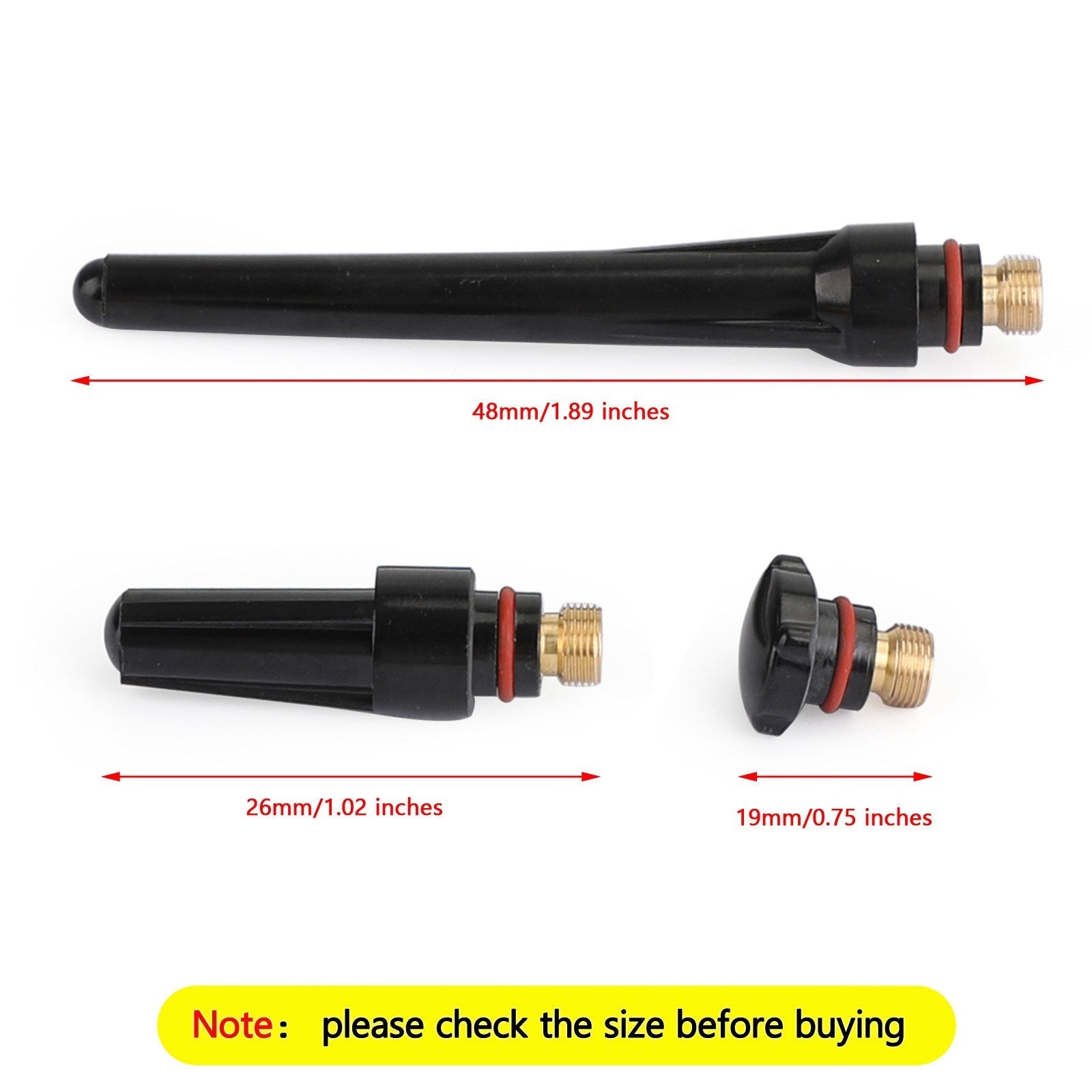 Takakannet TIG-hitsauspolttimelle WP17 WP26 WP18 pitkä keskipitkä lyhyt 2x 7,8,9