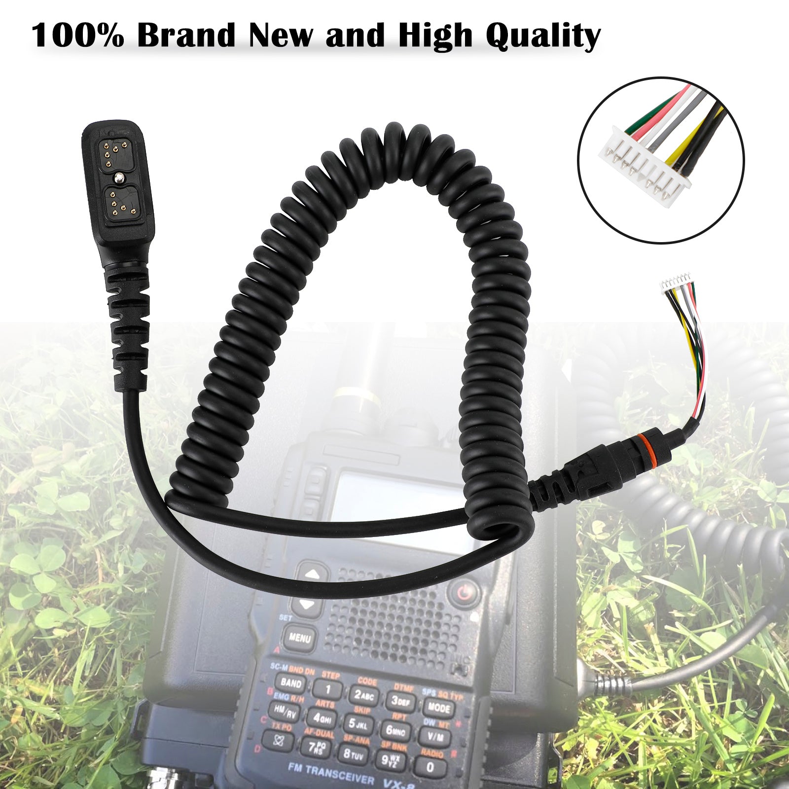 8-nastainen radiokaiuttimen mikrofonikaapeli Hytera PD580H PD788 PD782 PD785