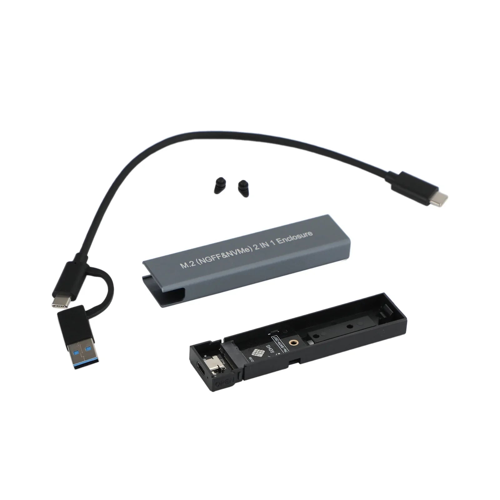 SSD -kotelo M.2 NVME - USB 3.1 kaksoisprotokollan kiintolevy M2 NVME -laatikko