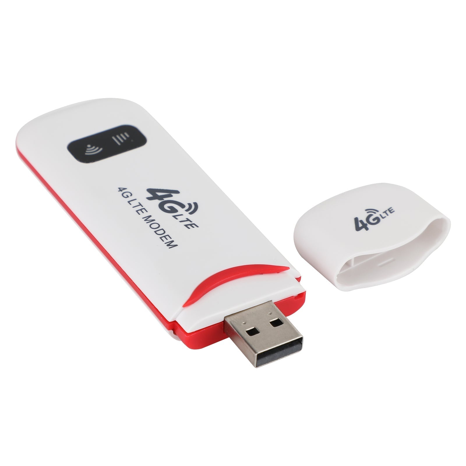 Enrutador inalámbrico 4G LTE WiFi módem de banda ancha móvil desbloqueado USB Dongle blanco