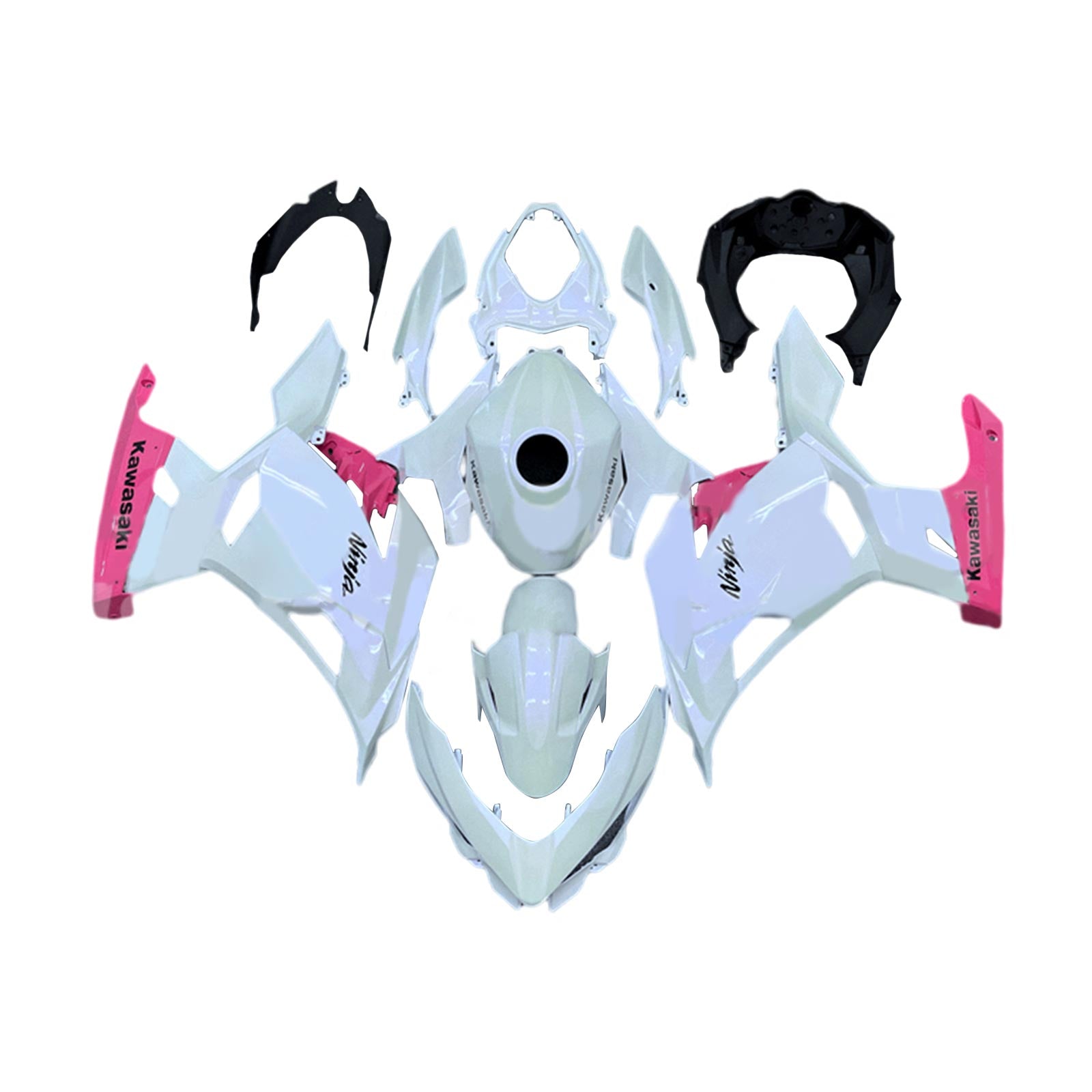 Amotopart kawasaki ex400 ninja400 2018-2023 komplet poštenosti corrier plastični abs