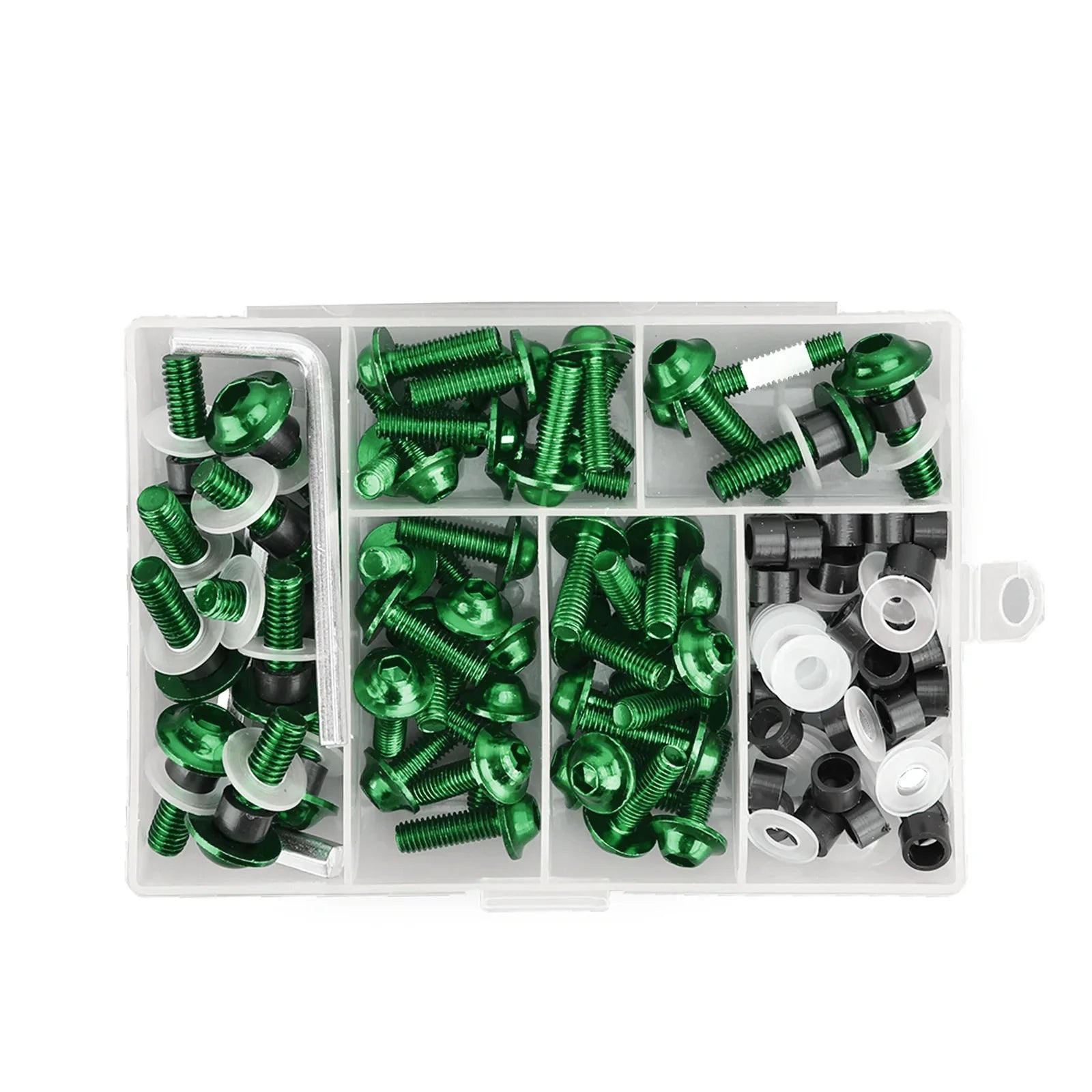 158x Kit de pernos de tornillo de Clip de fijación motocicleta Sportbike parabrisas carenado verde genérico