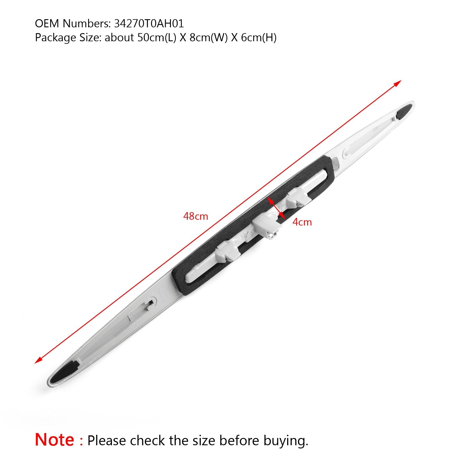 Voiture High Mount 3RD Frein Stop Light 34270TFCH01 Pour Honda CR-V 2015-2016 Générique