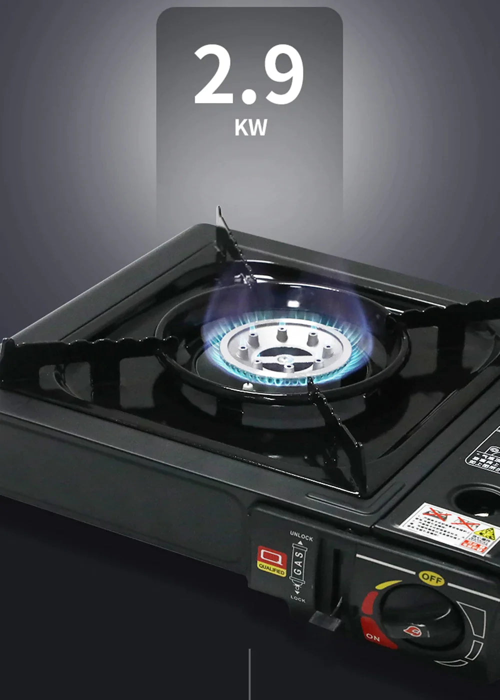 Butane/réservoir de gaz liquéfié Brûleur à double usage Réchaud de camping à gaz Réchaud de table