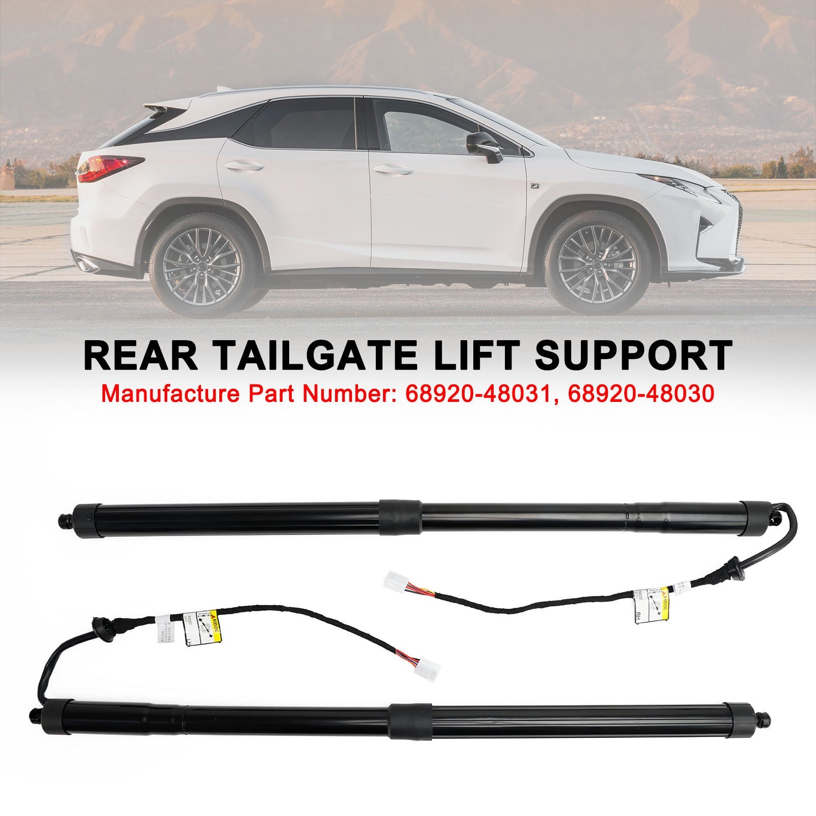 6892048031 2 kpl Takaluukun tuki Lexus RX350 RX450h 2016-2019