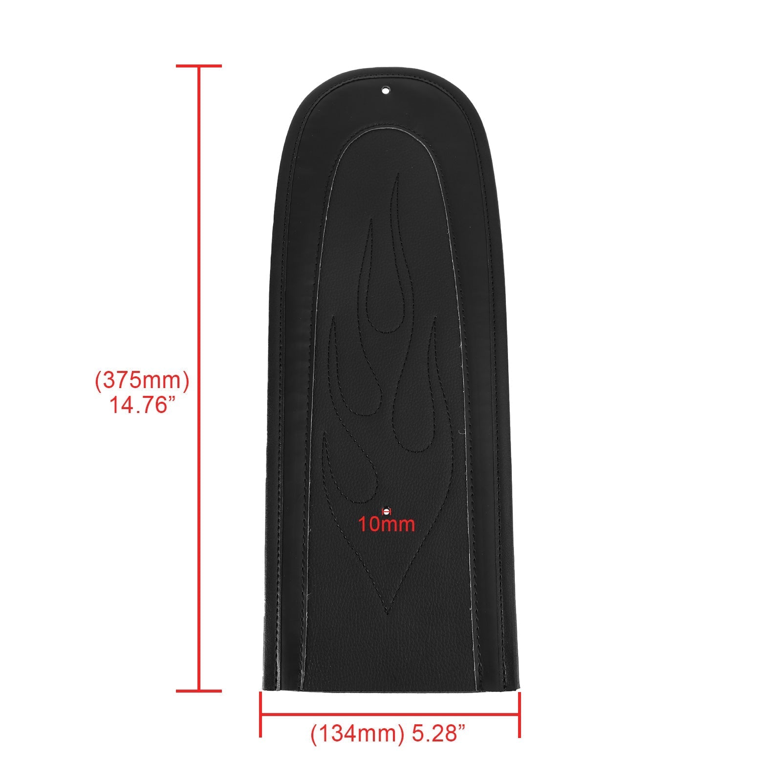 Flame Stitch zwart PU lederen achterspatbordspatbord voor Generieke Dyna Super Glide