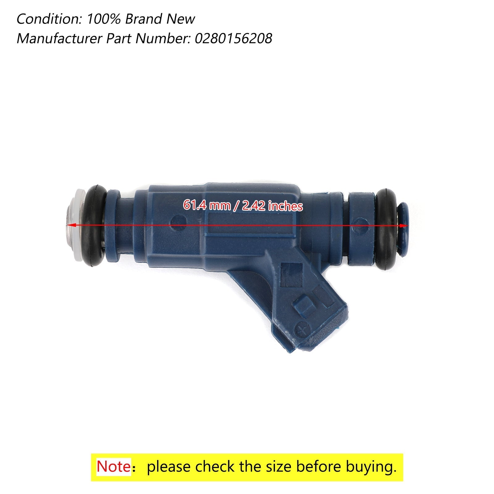 1X injecteurs de carburant 0280156208 pour Polaris RGR 700 800 SPORTSMAN 800 700 SPM 700 800 générique