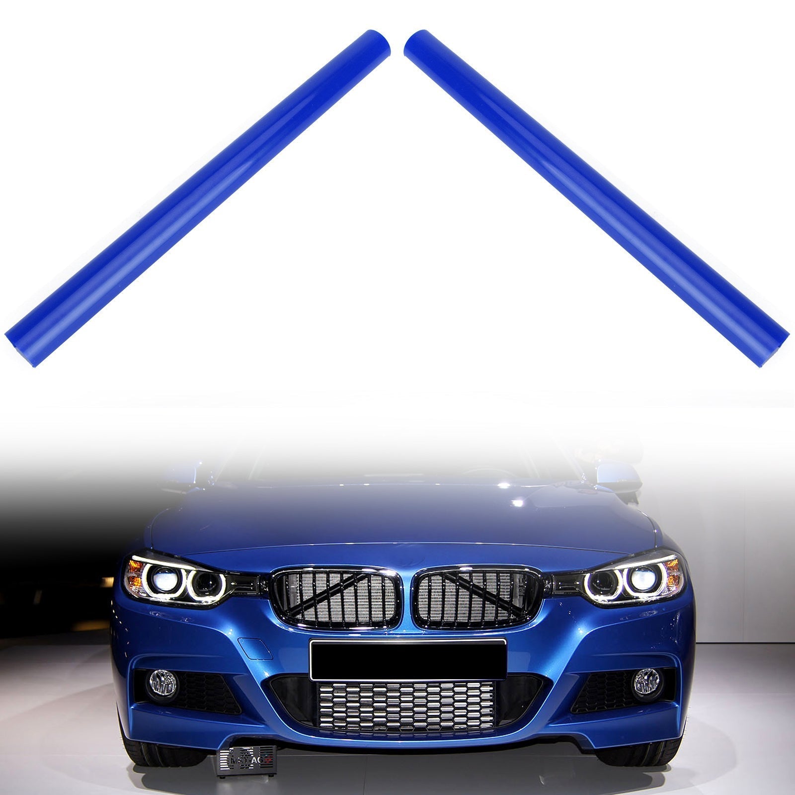 #A Wsparcie kolorystyczne Grill Bar V Wrap dla BMW F30 F31 F32 F33 F34 F35 Blue Generic