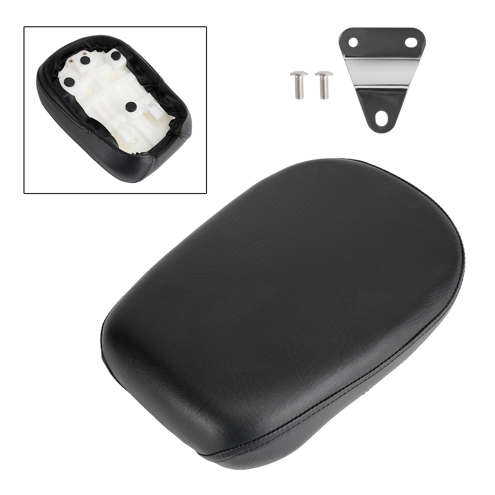 Yamaha V-Star Xvs650 1998-2010 Cojín del asiento del pasajero trasero Pu Beanbag plano