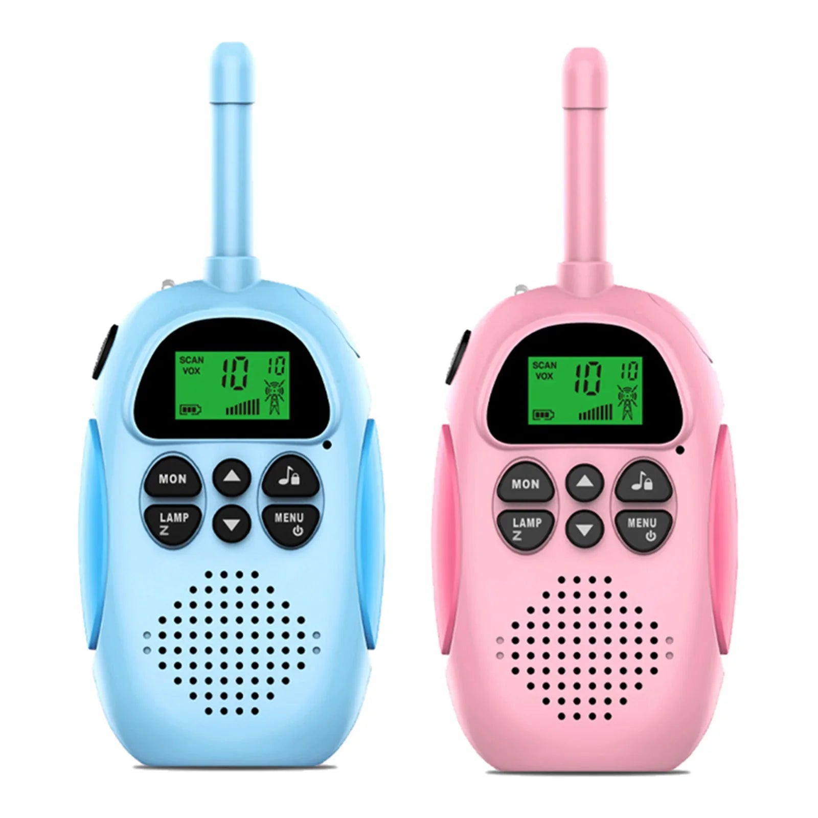 Pack de 2 Talkies-walkies Enfants - Portée 3 km - 22 Canaux - Lampe de Poche - Rechargeable