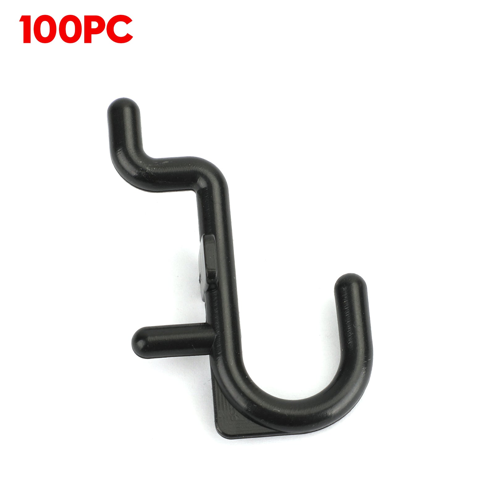 Areyourshop Peg Board Koukkusarja Autotallin säilytystyökalu Pegboard 100 kpl J muovinen lukituskoukku