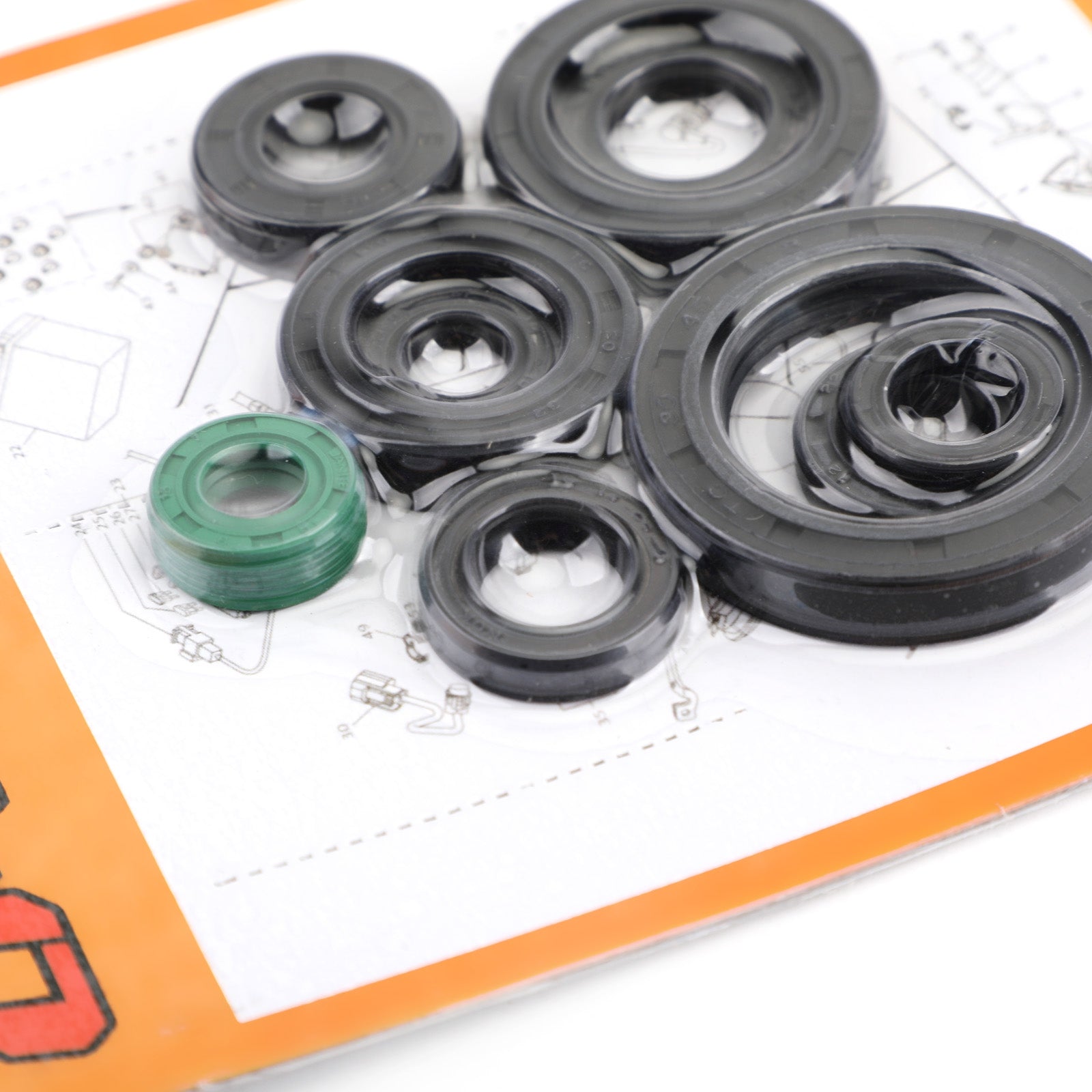 Kit paraolio motore Honda CR125R CR125 CR 125 125R 1987-2003 10 pezzi