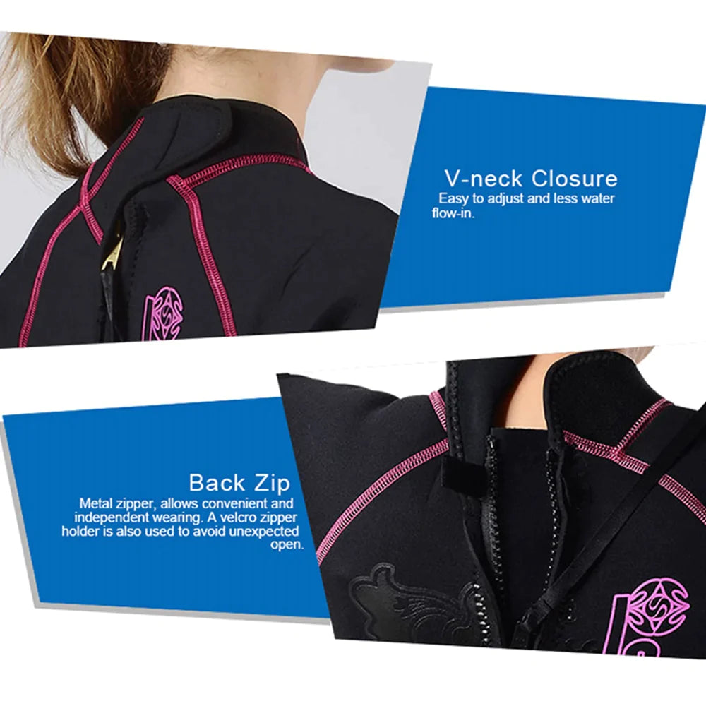 3 mm vrouwen neopreen surfcombinatie van duik full body duiken in triatlon apneu