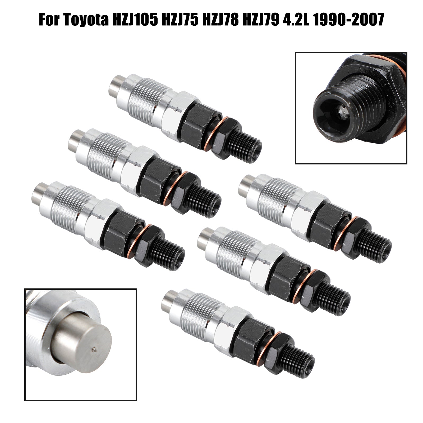 1990-2007 Toyota HZJ105 HZJ75 HZJ78 HZJ79 6 pièces Injecteurs de Carburant 23600-19075 Fedex Express