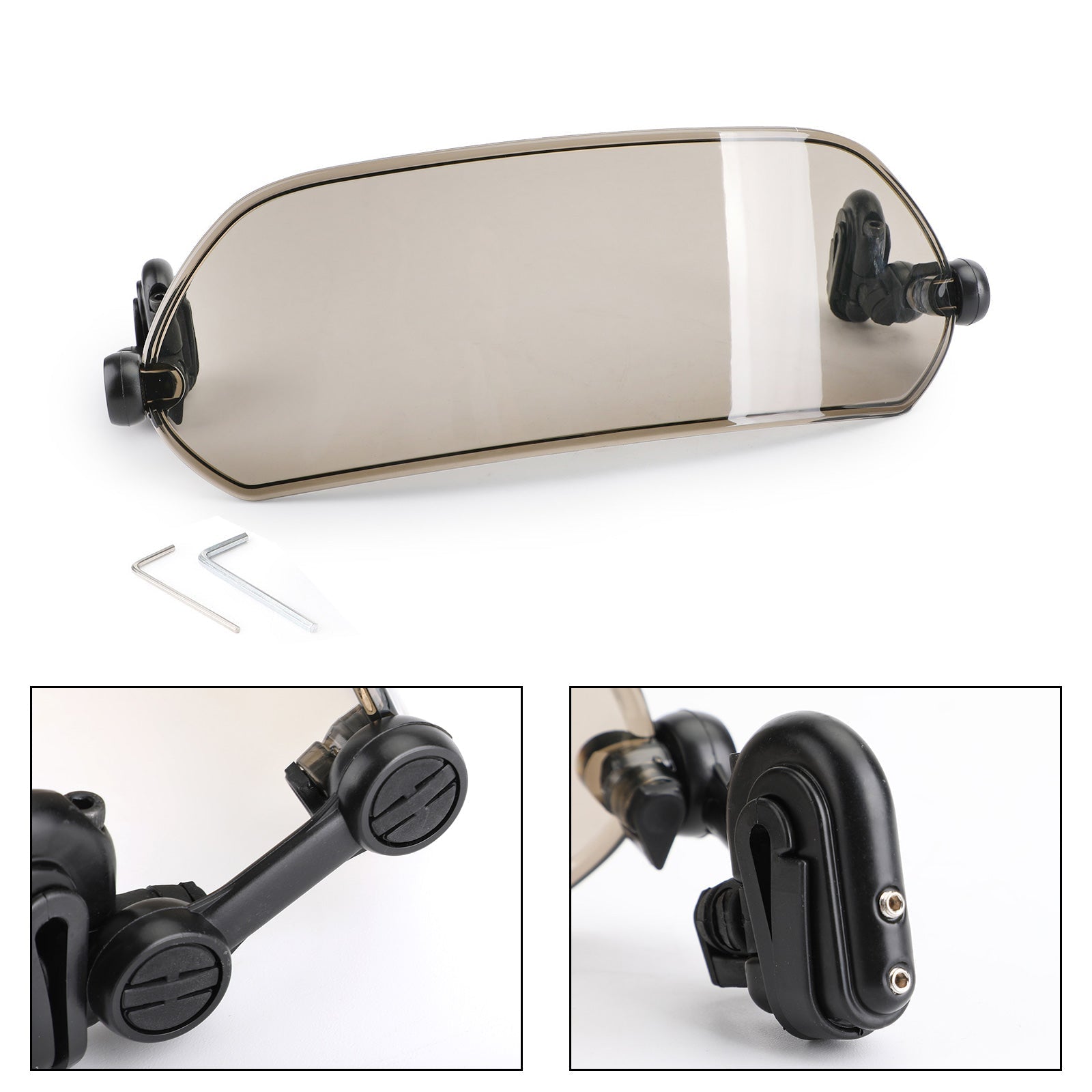 Clip regolabile in moto sul deflettore del vento di espansione del parabrezza