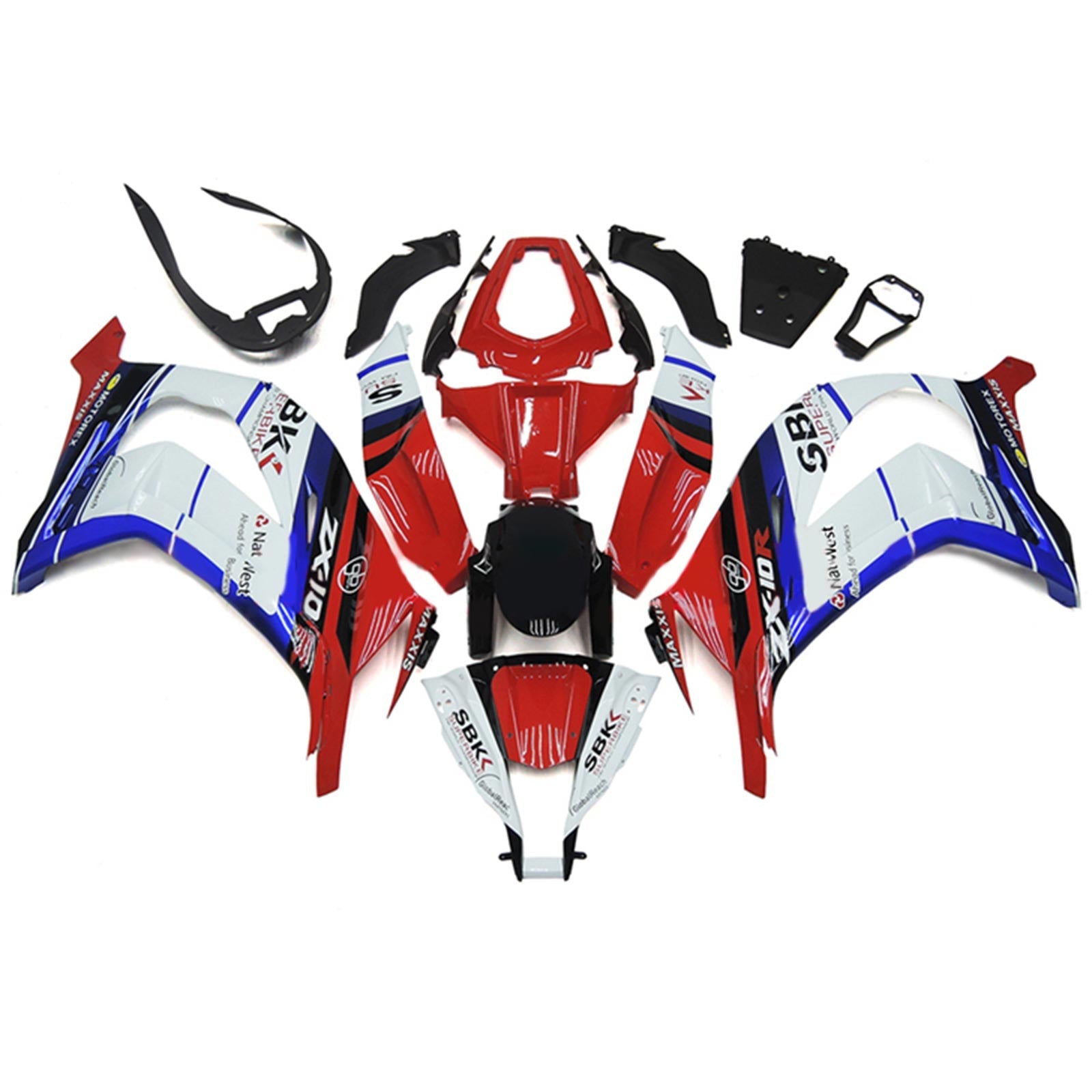 Amotopart Kawasaki ZX10R 2011-2015 ABS kunststof carrosseriekuipset