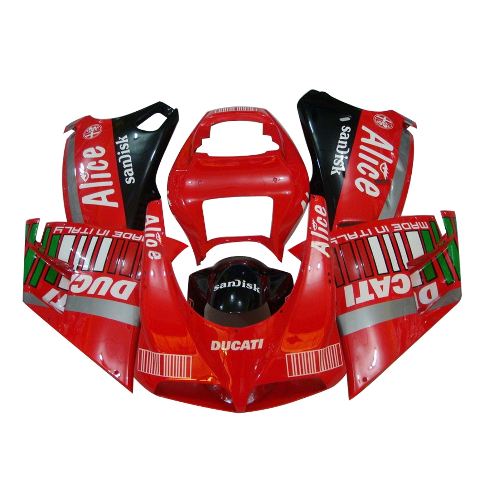 Amotopart Ducati 996 748 1996-2002 Zestaw nadwozia ABS Fairing