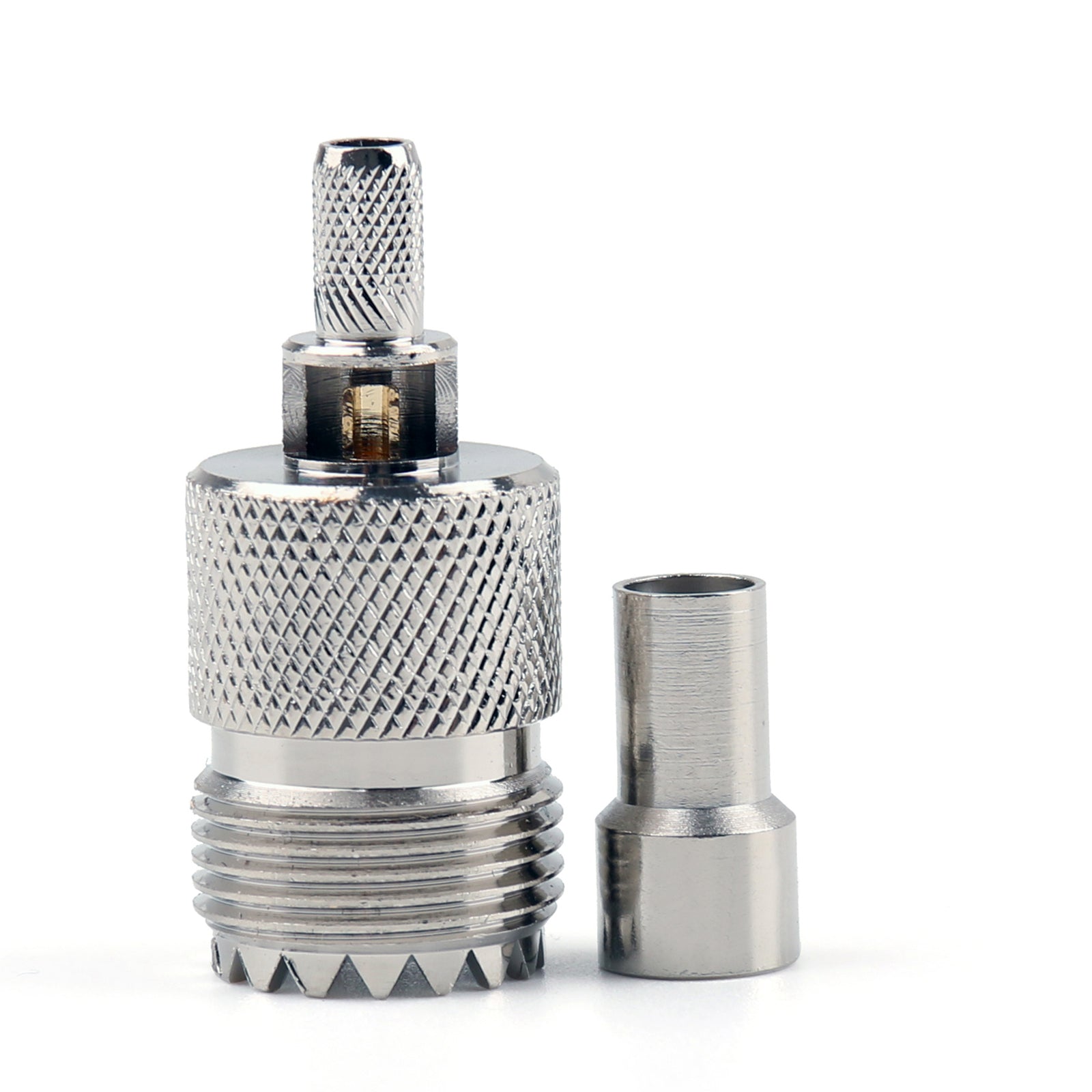 10 pièces connecteur UHF femelle SO239 Jack fenêtre sertissage RG58 RG142 LMR195 RG400 câble