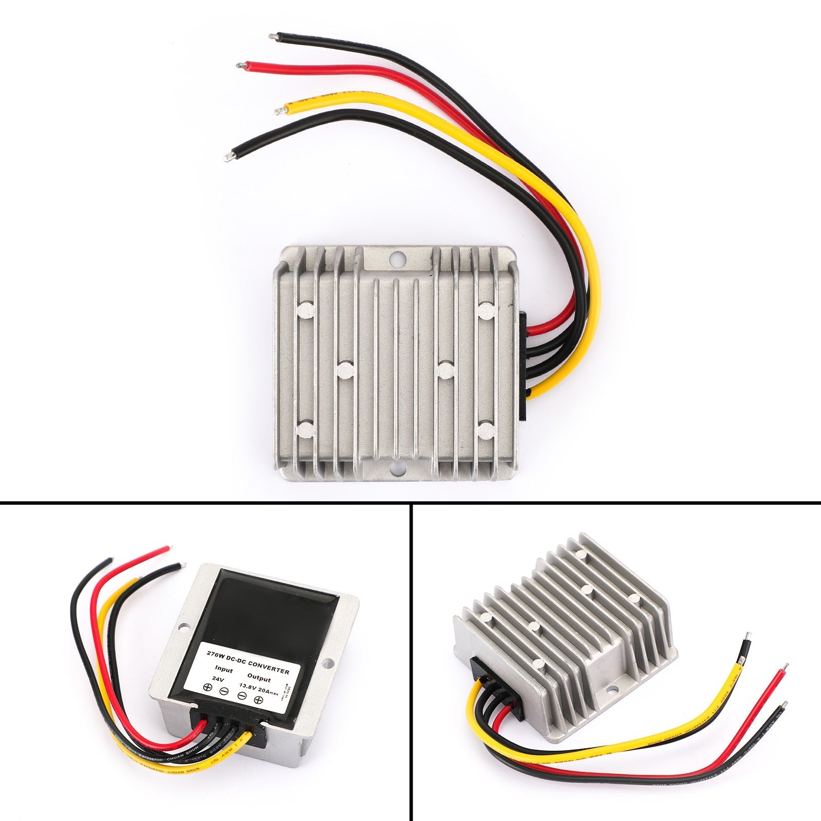 Areyourshop Wodoodporny regulator konwertera mocy DC/DC od 24 V do 13,8 V 20 A 276 W