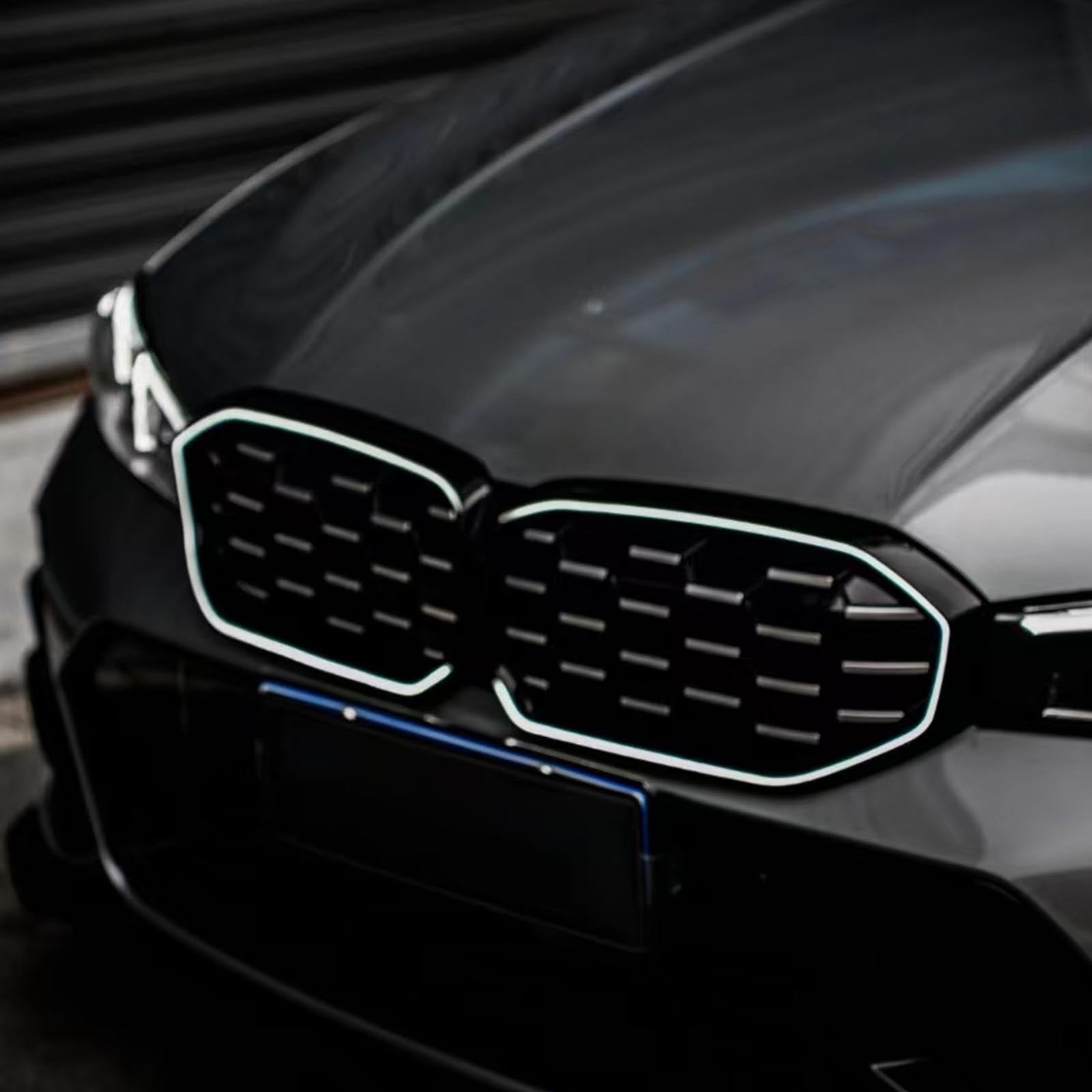 BMW 3 Serie G20 G28 2023-2024 Diamond Black Silver Grille Mesh