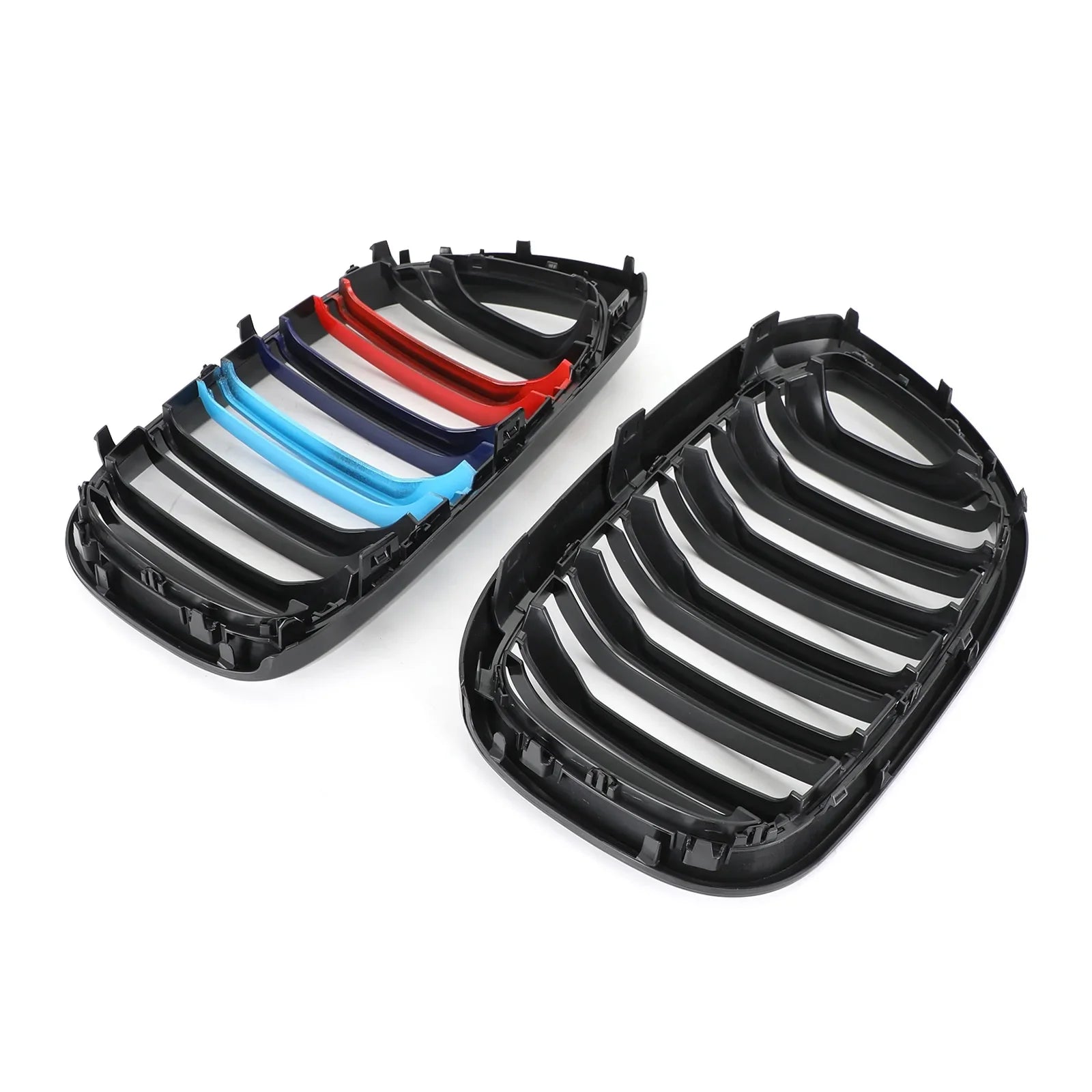 2 szt. Kratka z grillem nerkowym w kolorze M 51138469959 pasuje do BMW G01 X3 G02 X4 Czarny błyszczący Generic