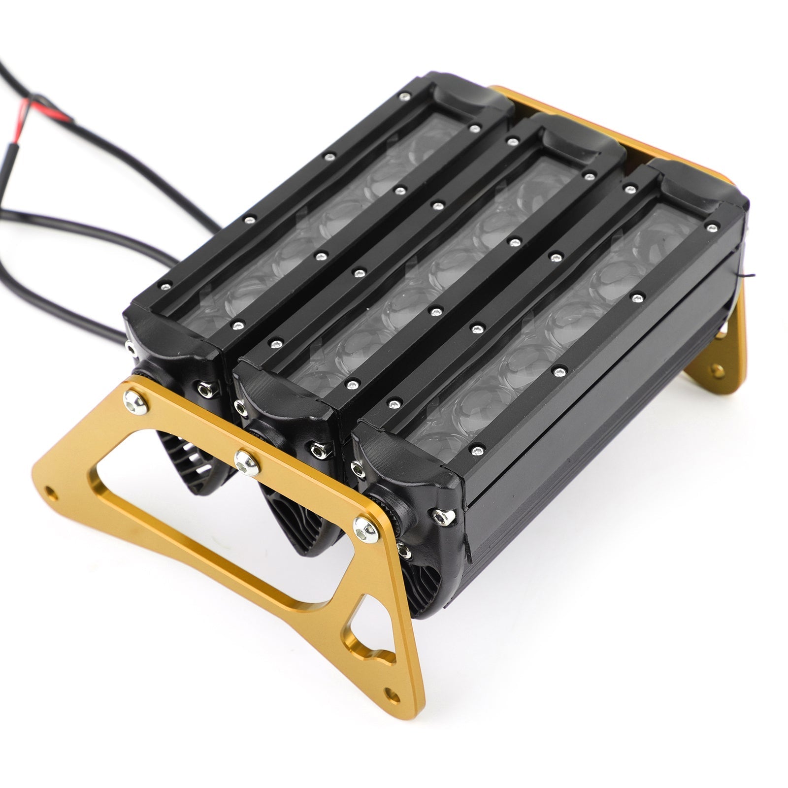 Phare à barre lumineuse blanche à 3 rangées de LED pour Honda MSX 125 SF Grom 13-2019 Gold Generic