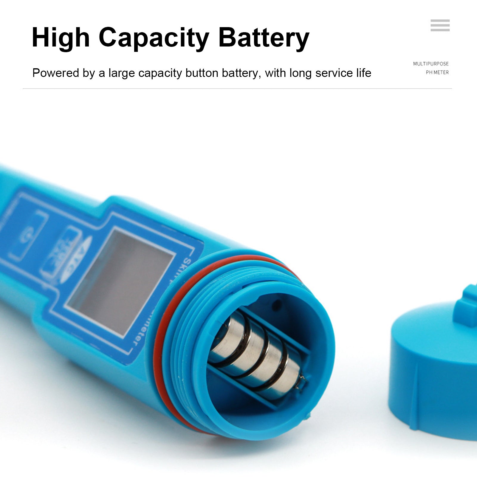 PH Meter -lämpömittarikynä elintarvikkeille Hedelmä Liha Maaperä Lab Digitaalinen happamuuden PH-mittari