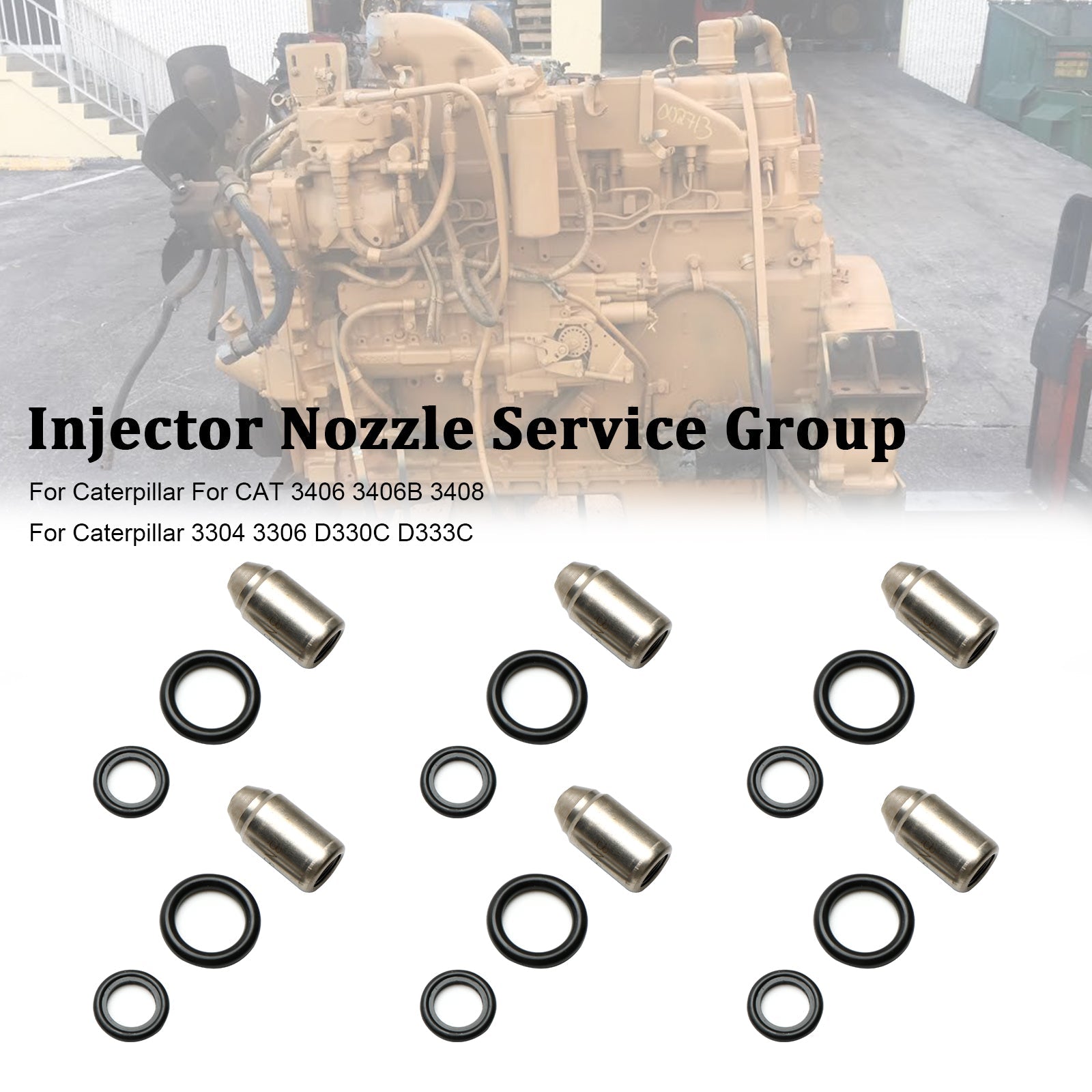 8N8796 6 stks Injectoren Nozzle Service Groep Fit Caterpillar 3304 3306 D330C D333C 7S-9891 7S-8722 8N-4694