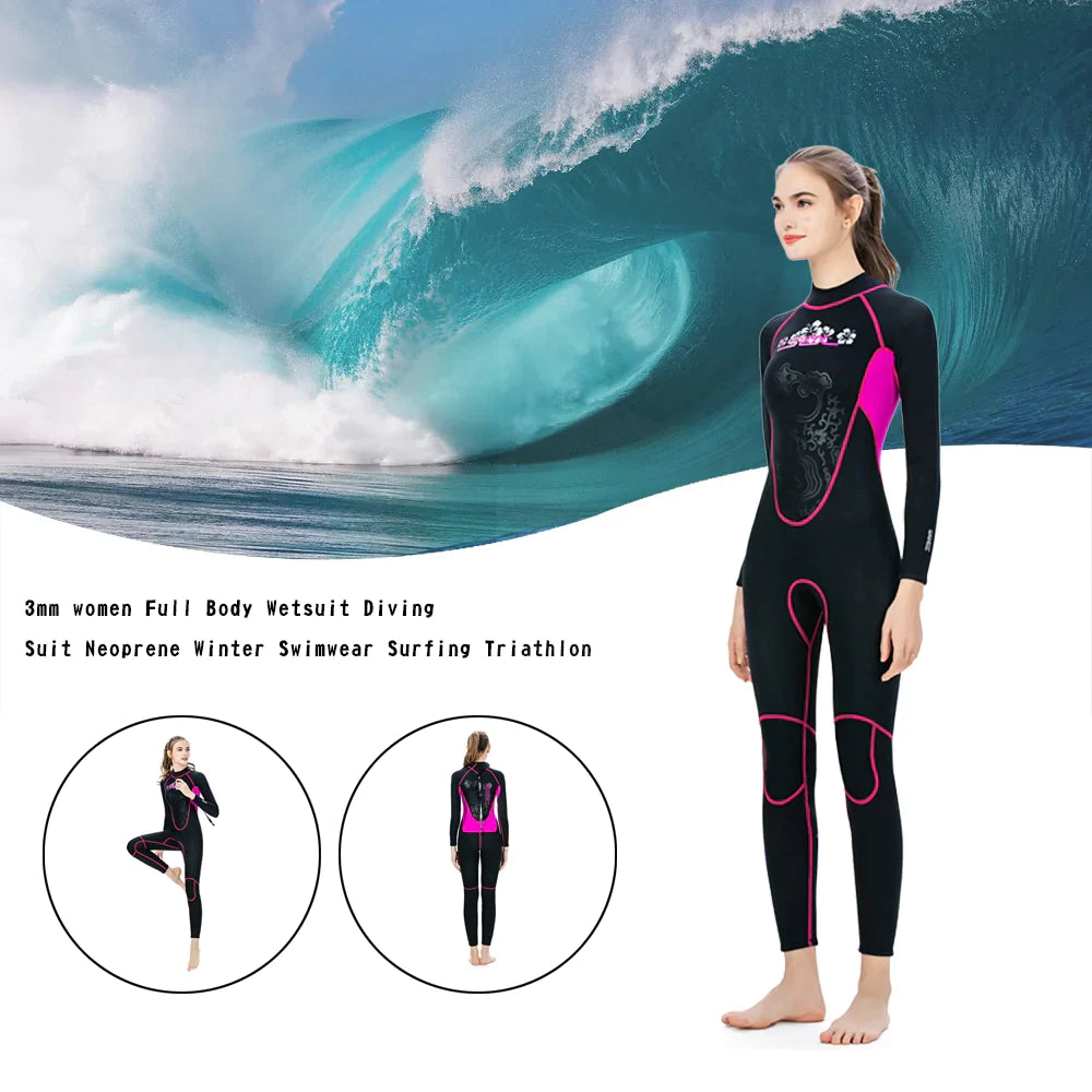 3 mm vrouwen neopreen surfcombinatie van duik full body duiken in triatlon apneu