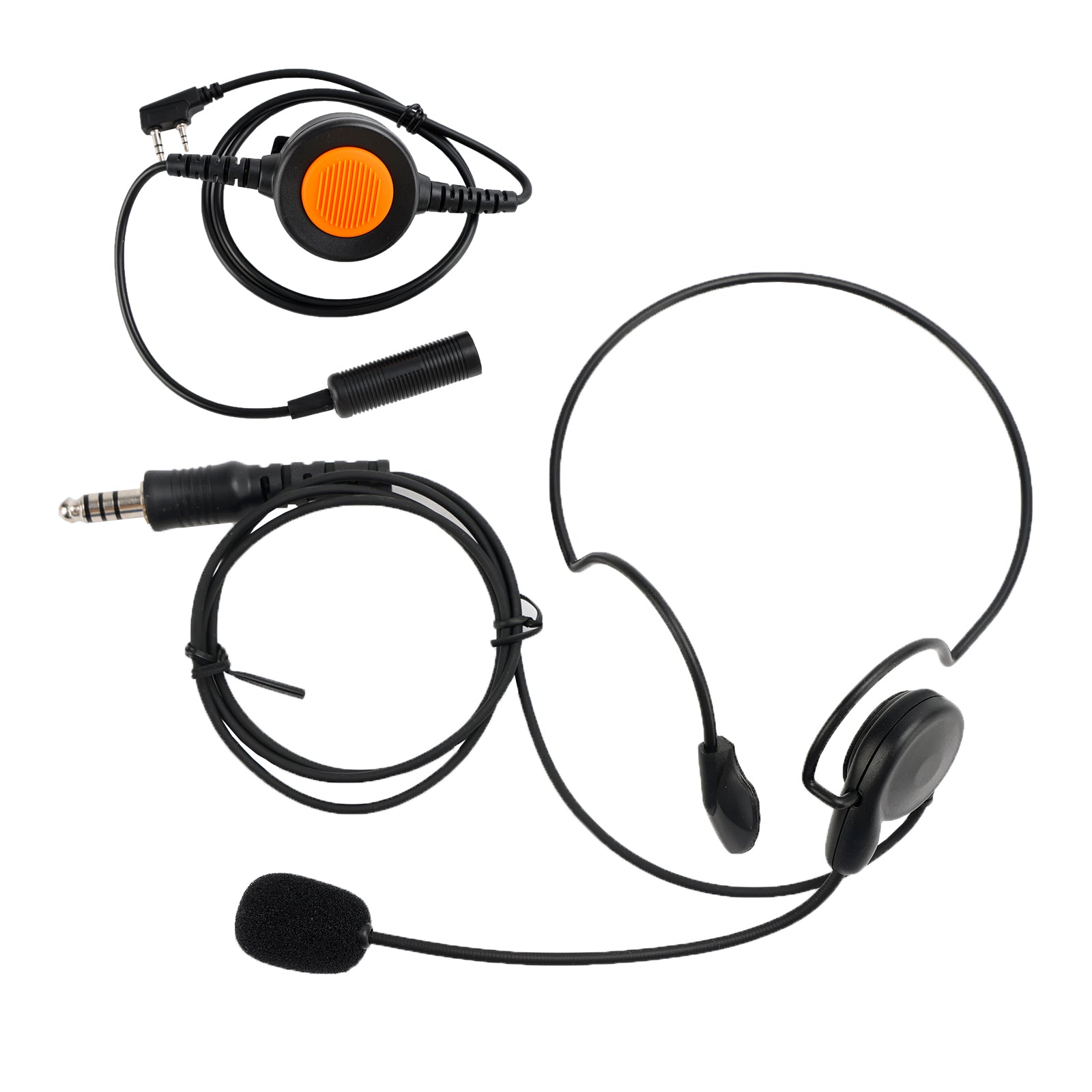 Para PX-777 LT-2288 UV-5RA 6 pines U94 PTT 7,1-C7 auriculares tácticos con conector de montaje trasero