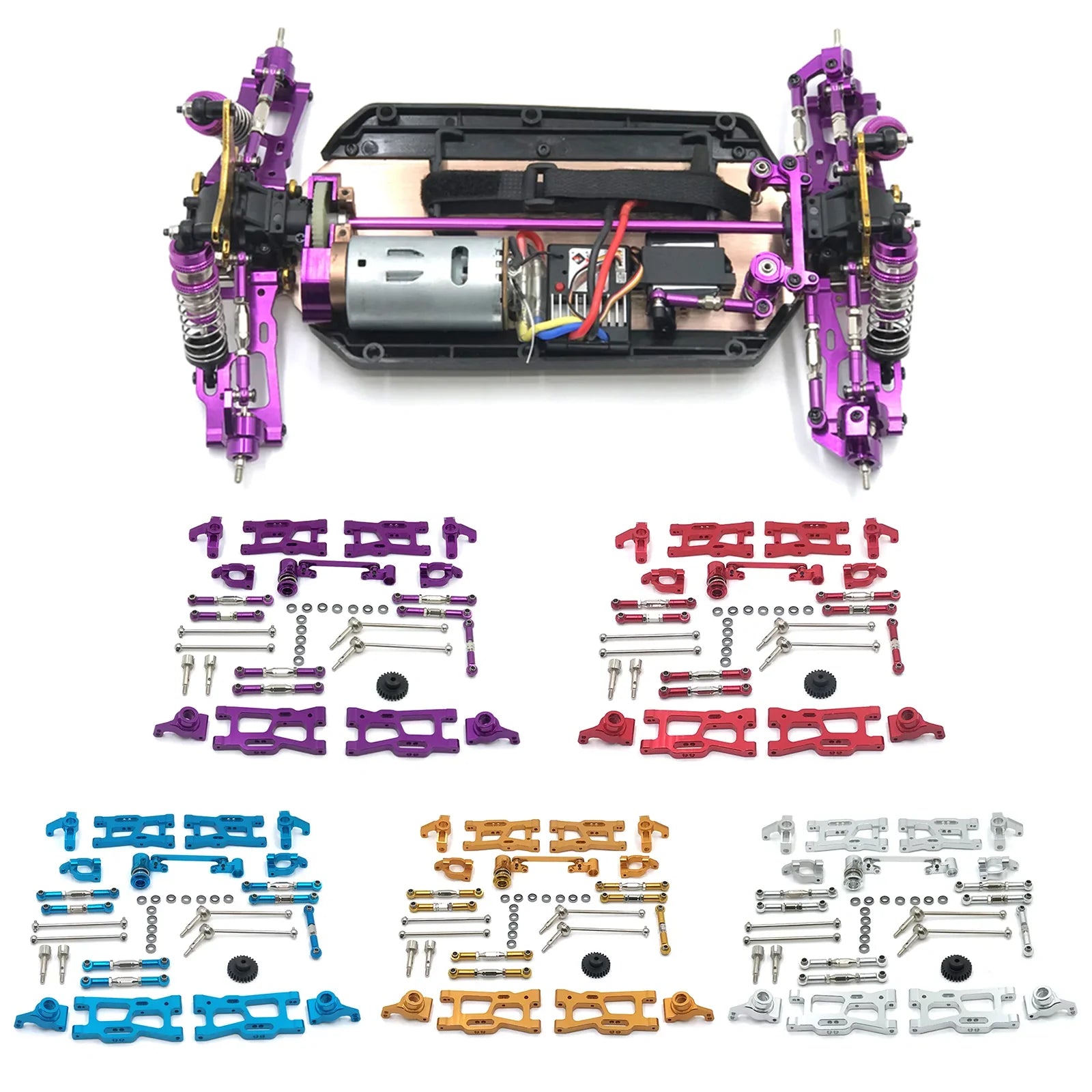 Bras Oscillant Avant Métal – Pièce De Rechange RC – Compatible WLtoys 1/14 144001 – Léger Résistant – Lot 2