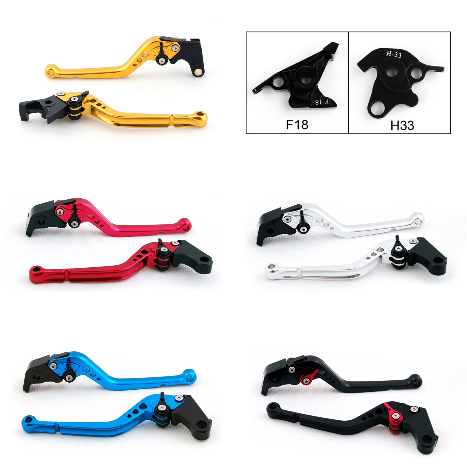 Manetas de embrague de freno largas para Honda 10-13 CBF1000/A 13-15 CB1100/GIO Negro Genérico