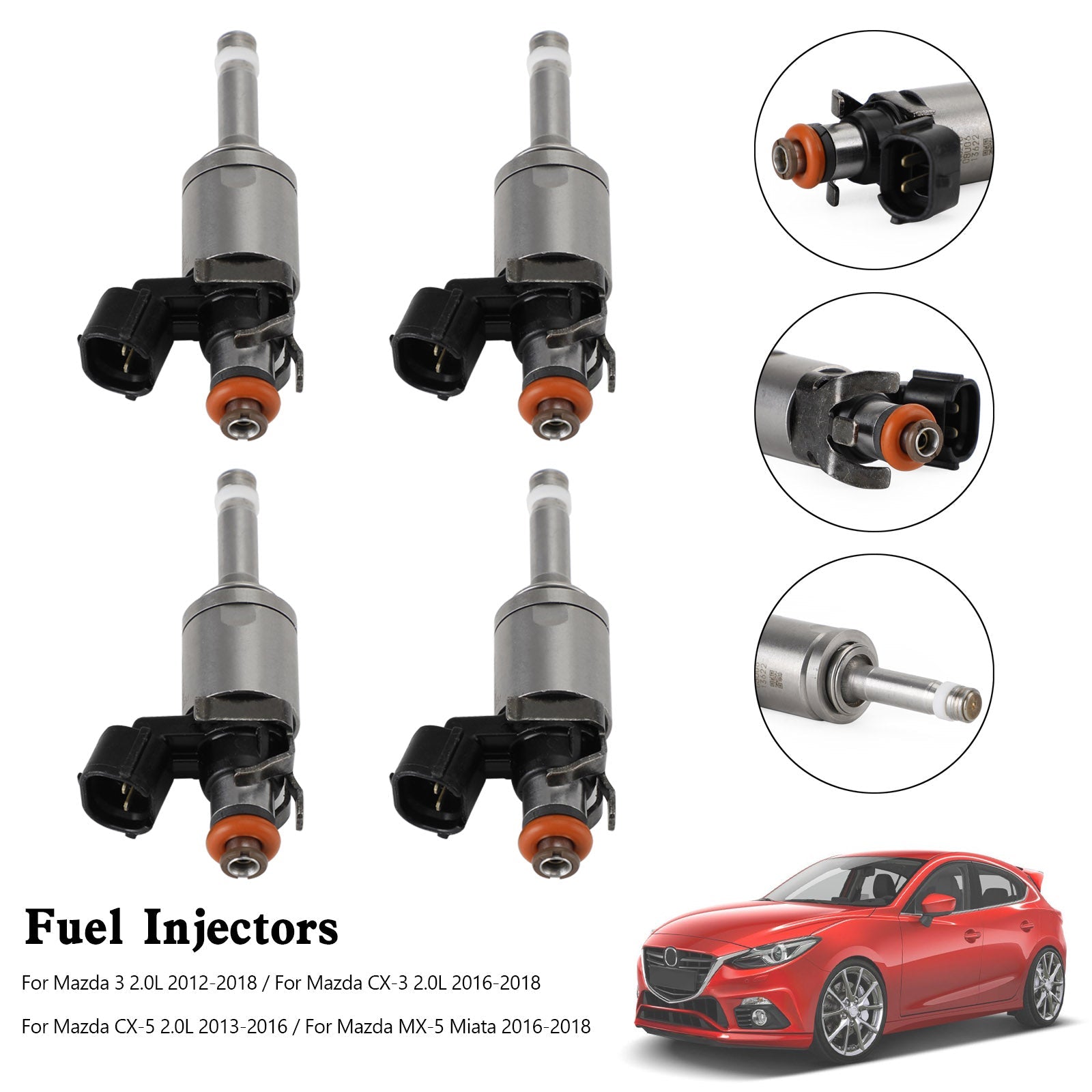 Mazda 3 CX-3 CX-5 2.0 2012-18 PE01-13250B 4kpl Polttoainesuuttimet PE01-13-250