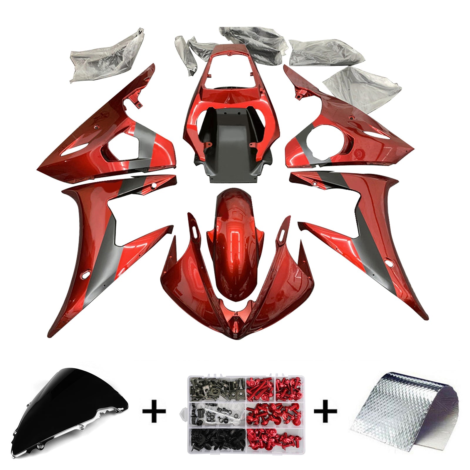 Amotopart Kit Carénage Yamaha YZF-R6 2005 Carrosserie