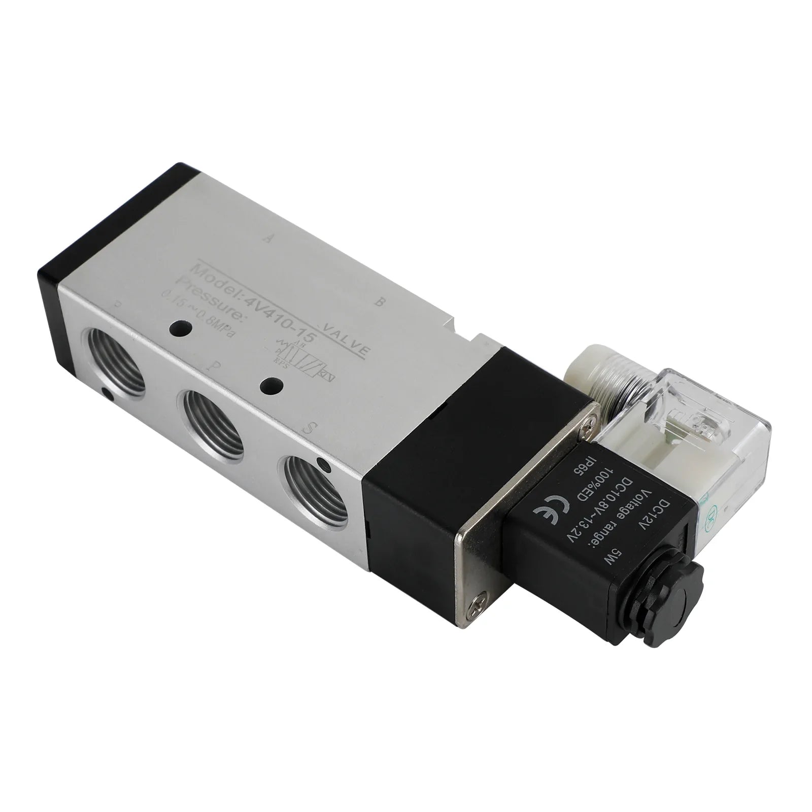 4V310-10 DC 12V 2-pozicijski 5-smerni PT 1/4" pnevmatski električni elektromagnetni ventil2"