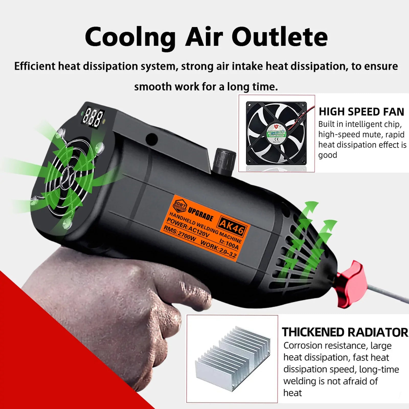 Kannettava kaarihitsauskone automaattinen digitaalinen virransäätöhitsauskone 110V