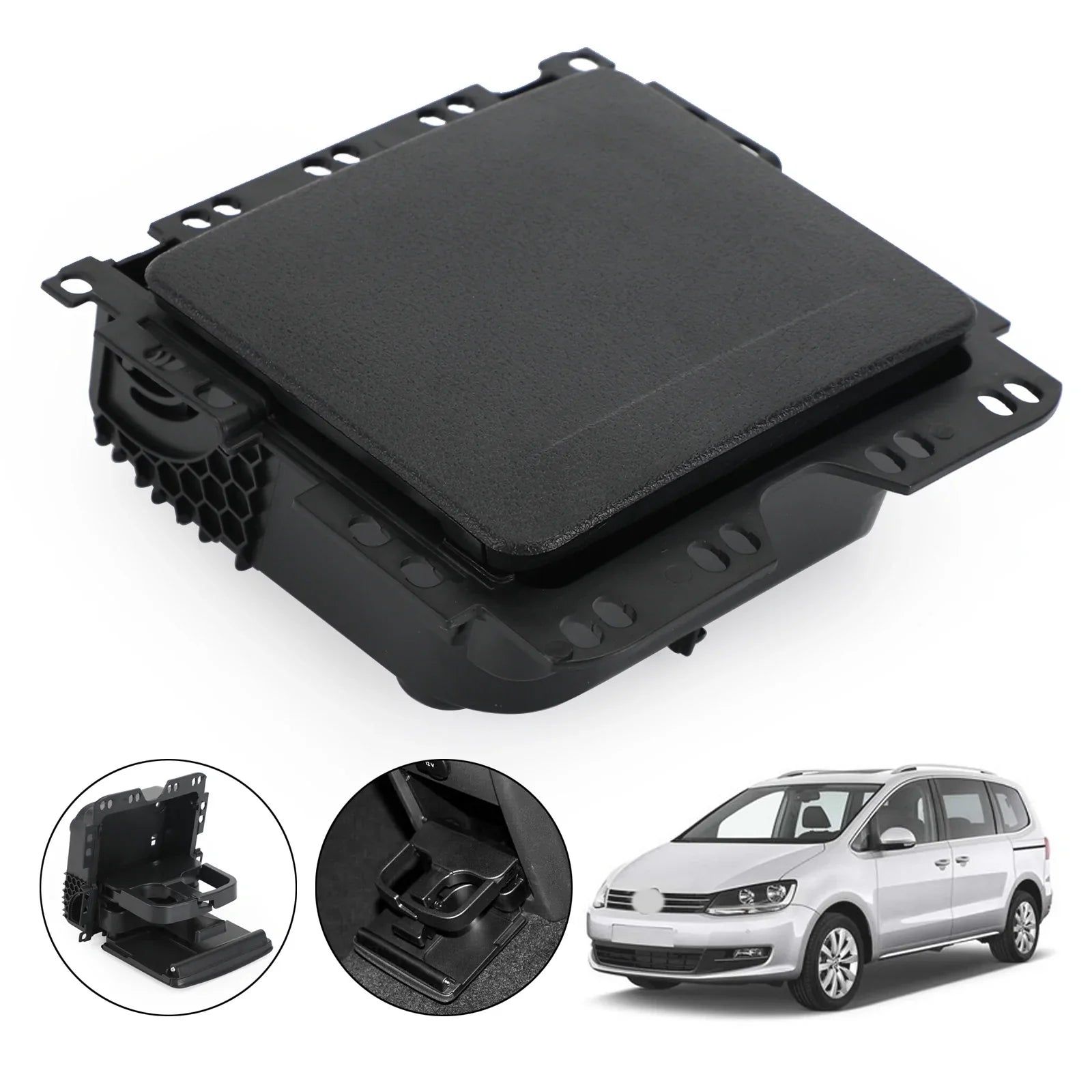Support de verre de Console centrale arrière 7N0 862 533 pour siège VW Golf Sharan Tiguan générique