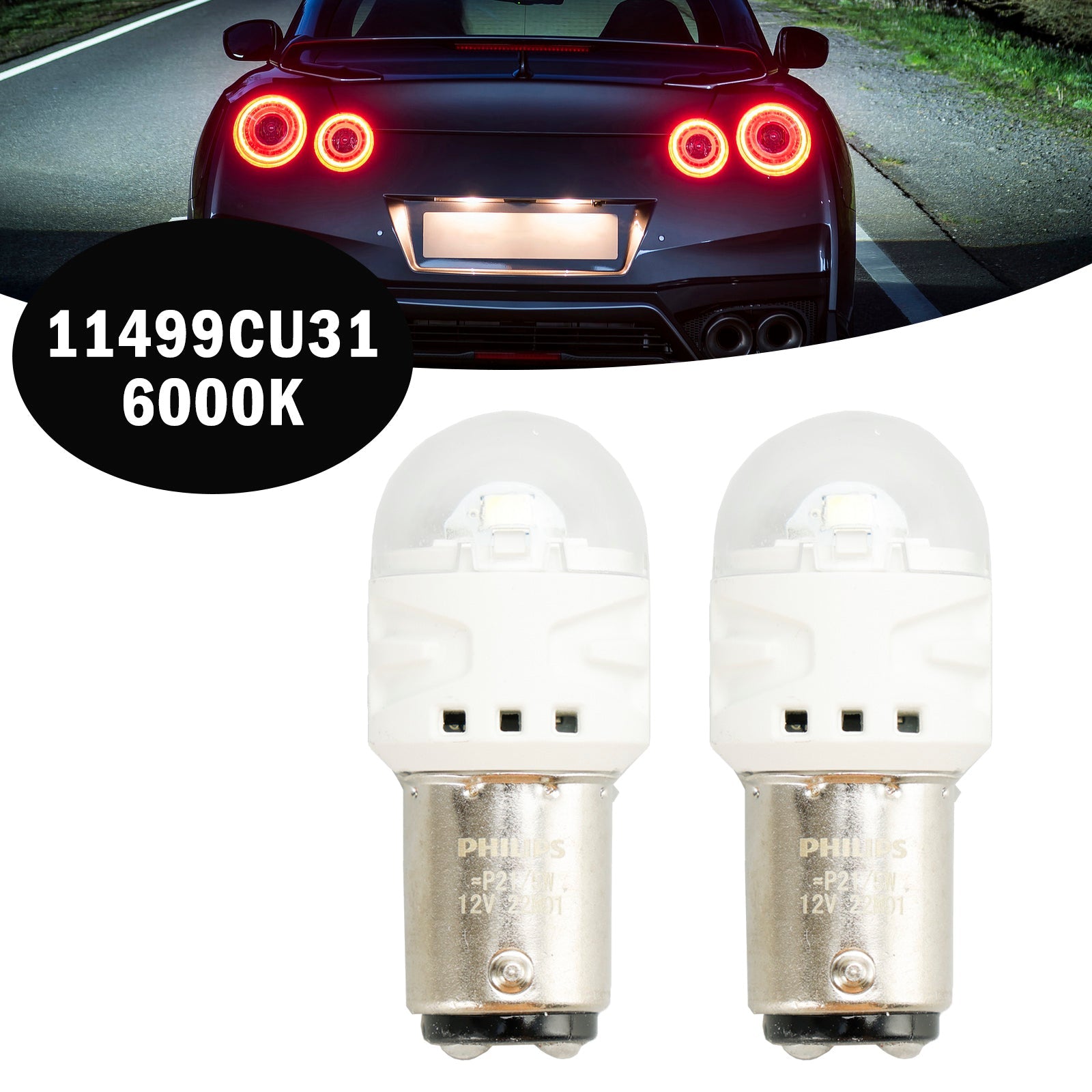 Para Philips 11499CU31B2 Ultinon Pro3100 LED-BLANCO P21/5W 6000K BAY15d