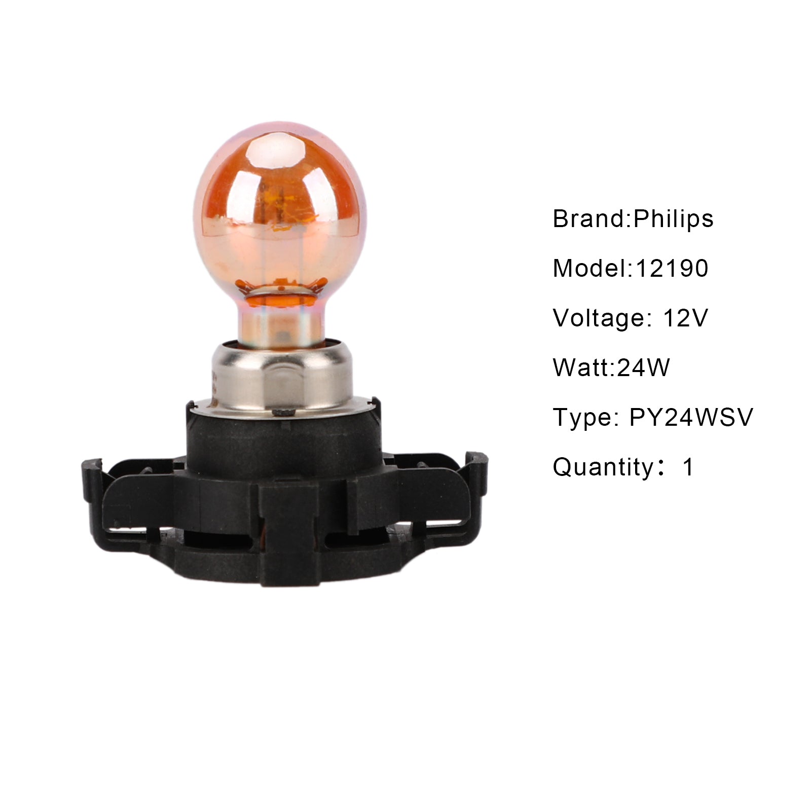Pour Philips Standard PY24W 12190SV 24W Ambre Ampoule Clignotant Feux Diurnes Générique