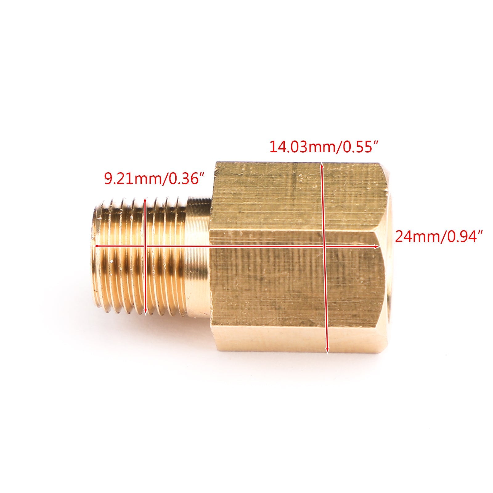 1/8 NPT vrouwelijk naar 1/8 BSPT mannelijk adapter Gauge sensor draad oliedruk algemene adapter