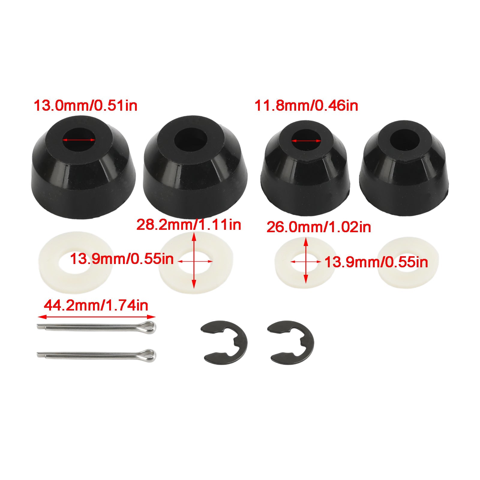 Kubota BX1850 60 70 80 BX22 2200 GR sisä/ulompi raidetango, polysaappaat päivitys