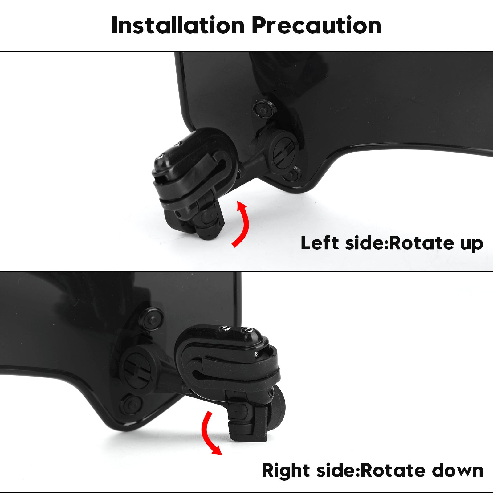 Clip regolabile in moto sul deflettore del vento di espansione del parabrezza