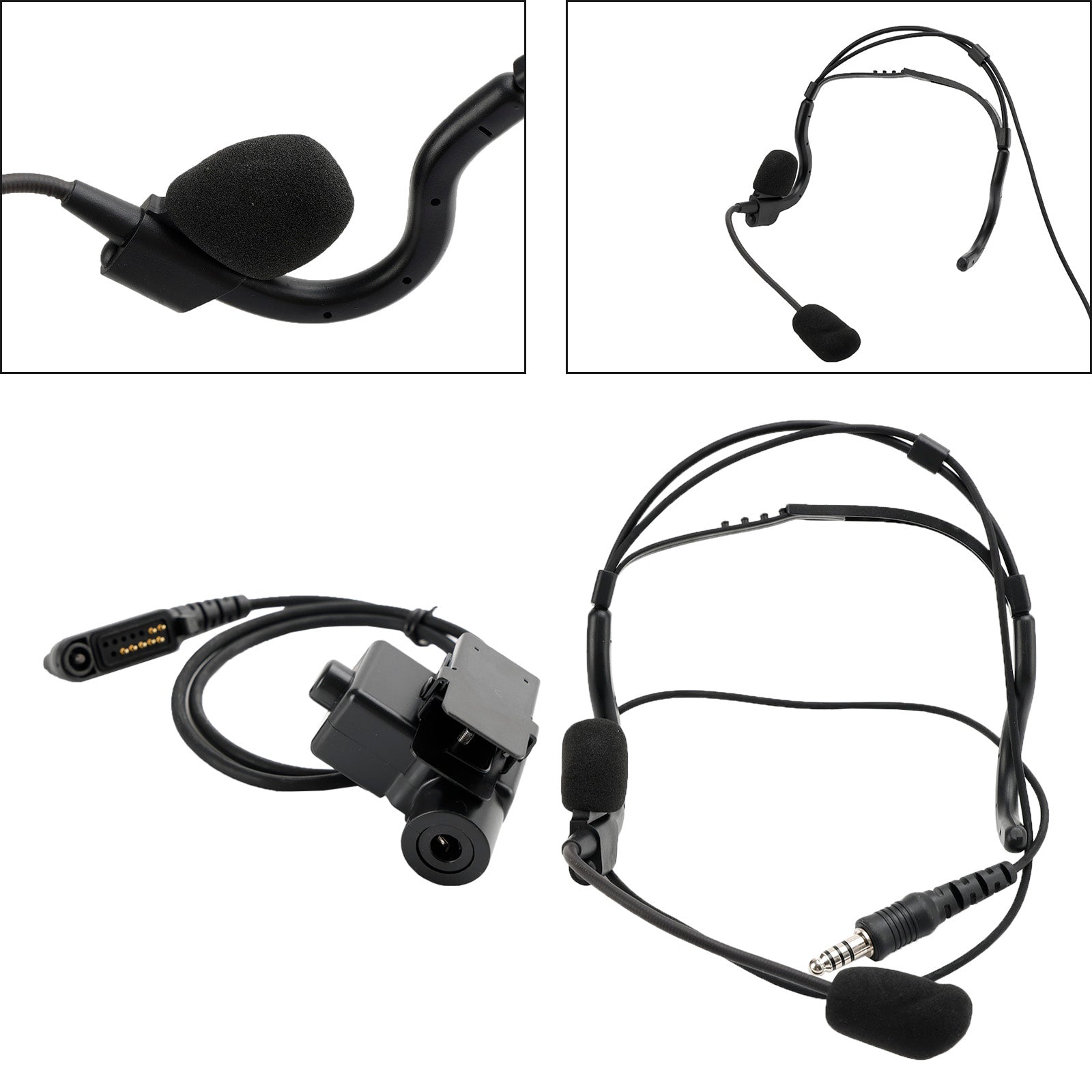 7.1-C8 Achterstekker Tactische Headset 6 Pin U94 PTT voor HYT PD682g PD662g PD665
