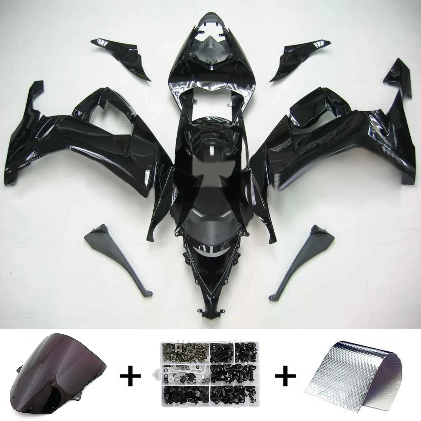 Kit de carénage Amotopart pour Kawasaki ZX10R 2008-2010 Générique