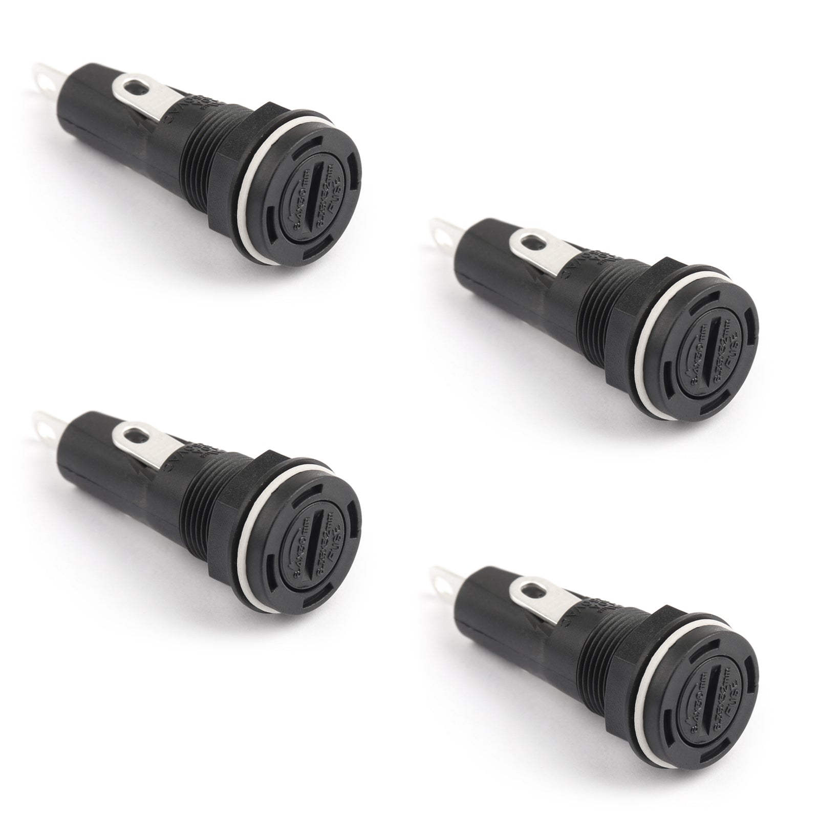 Portafusibili su telaio per montaggio a pannello SCI R3-55B da 4 pezzi per fusibili in vetro 6x30mm 20A 250V