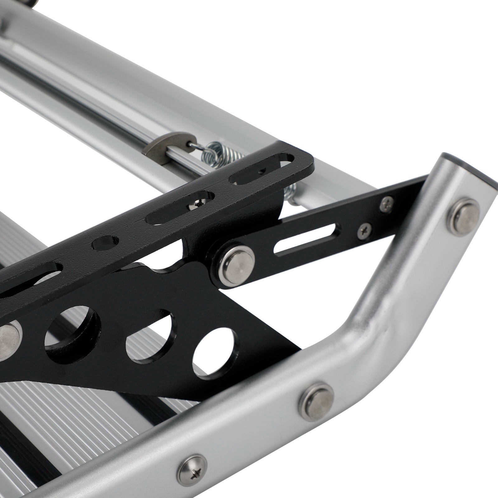 Aluminiowa drabina do przyczep kempingowych, drabinka do kampera, kompaktowa, rozkładana lub chowana jedną ręką, składana drabina wejściowa, chowana do ogólnego kampera