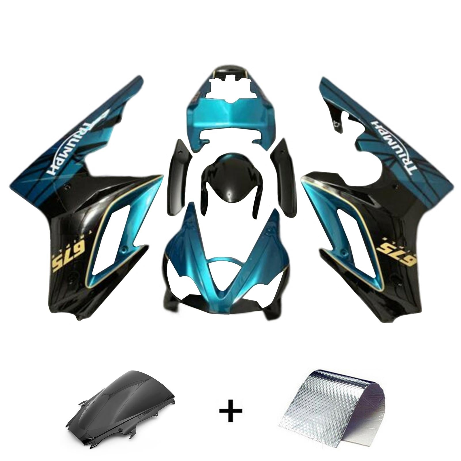 Amotopart Triumph Daytona 675 2009-2012 ABS kunststof carrosseriekuipset