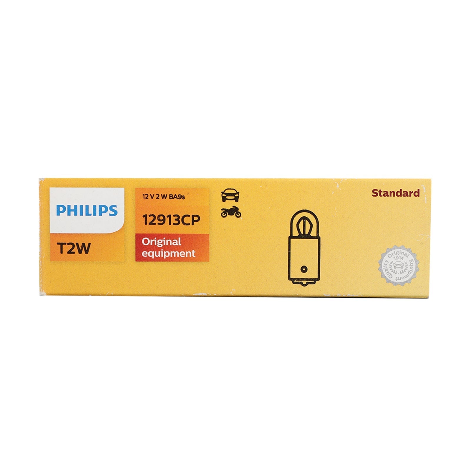 Lampki samochodowe PHILIPS 12V 2W BA9s 12913CP 10 sztuk
