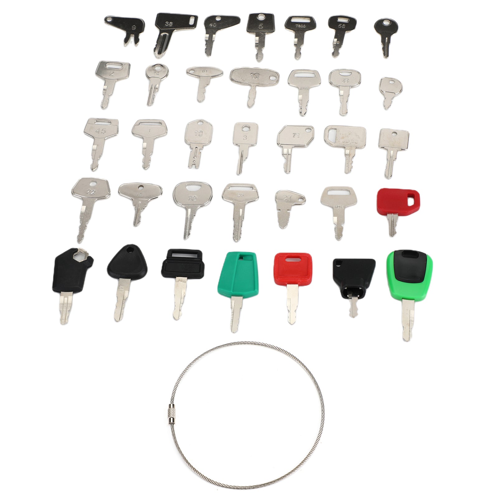 35-osainen raskaan rakennuskaluston virta-avainsarja Cat Case JD Komatsulle